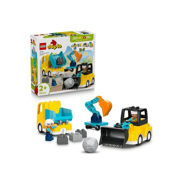 Lego Duplo 10475 Vozidla na stavbě 3 v 1