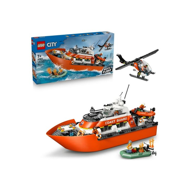 LEGO® CITY 60504 Záchranný člun pobřežní hlídky a vrtulník