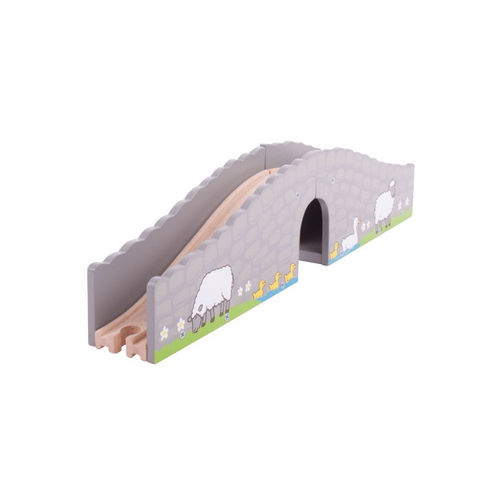Bigjigs Rail Farma most s tunelem