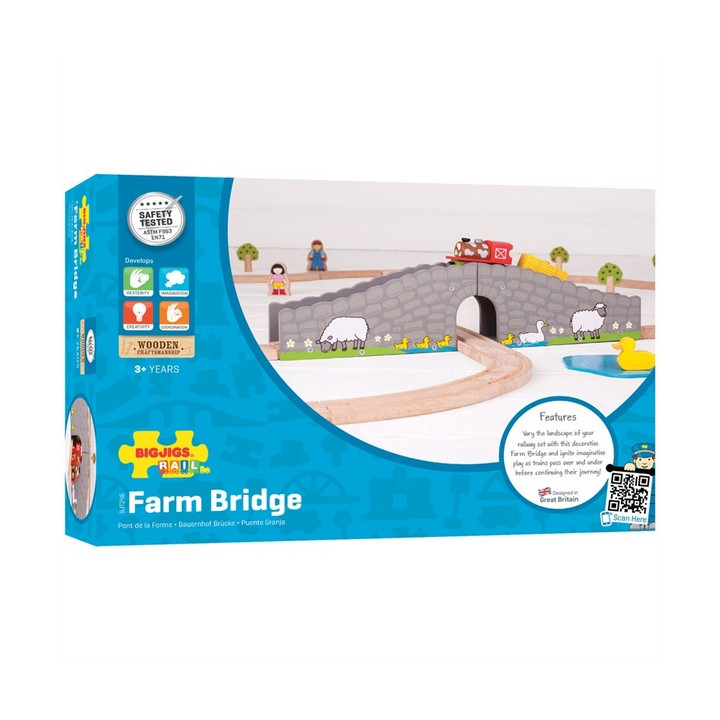 Bigjigs Rail Farma most s tunelem