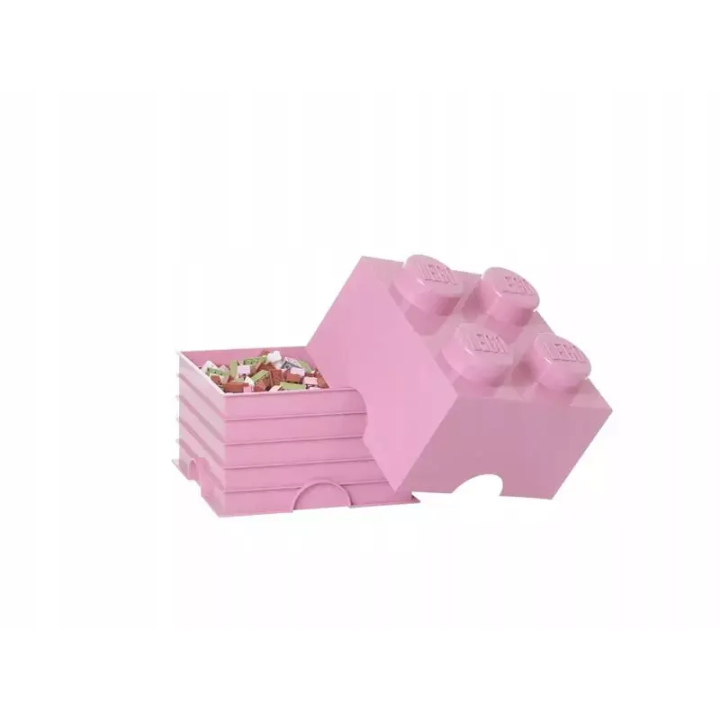 LEGO úložný box 4 - světle růžová