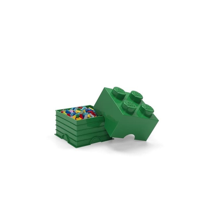 LEGO úložný box 4 - tmavě zelená