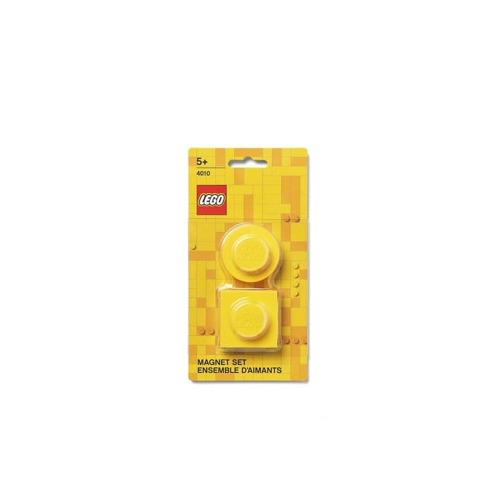 Lego magnetky, set 2 ks - žlutá