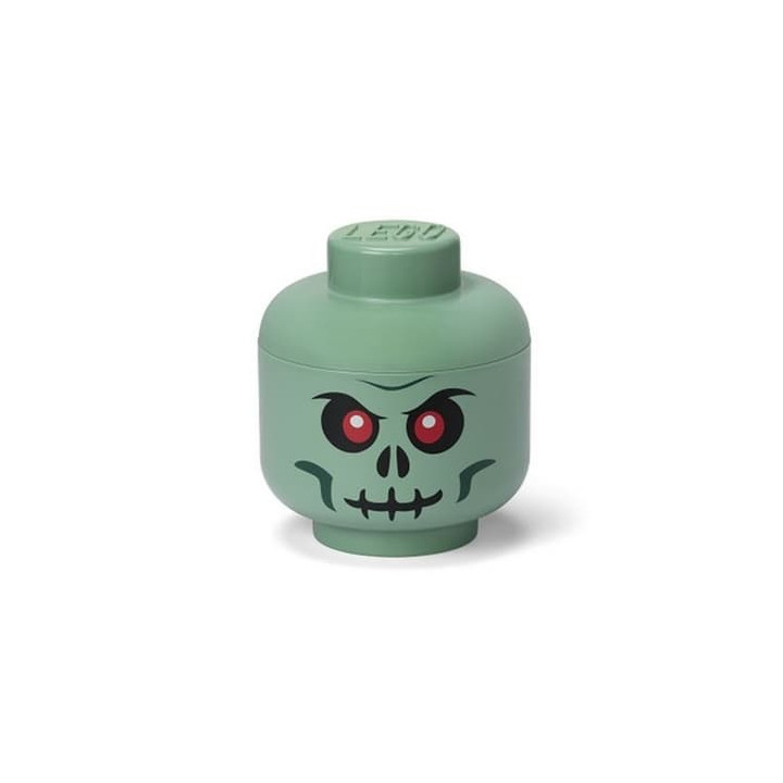 LEGO úložná hlava (velikost S) - zelený kostlivec