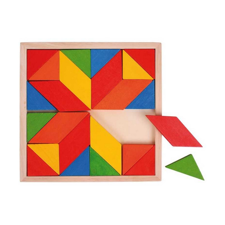 Bigjigs Toys Dřevěná mozaika barevná