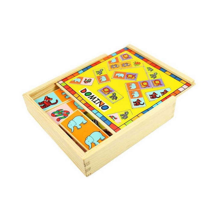 Bigjigs Toys Dřevěné domino se zvířátky