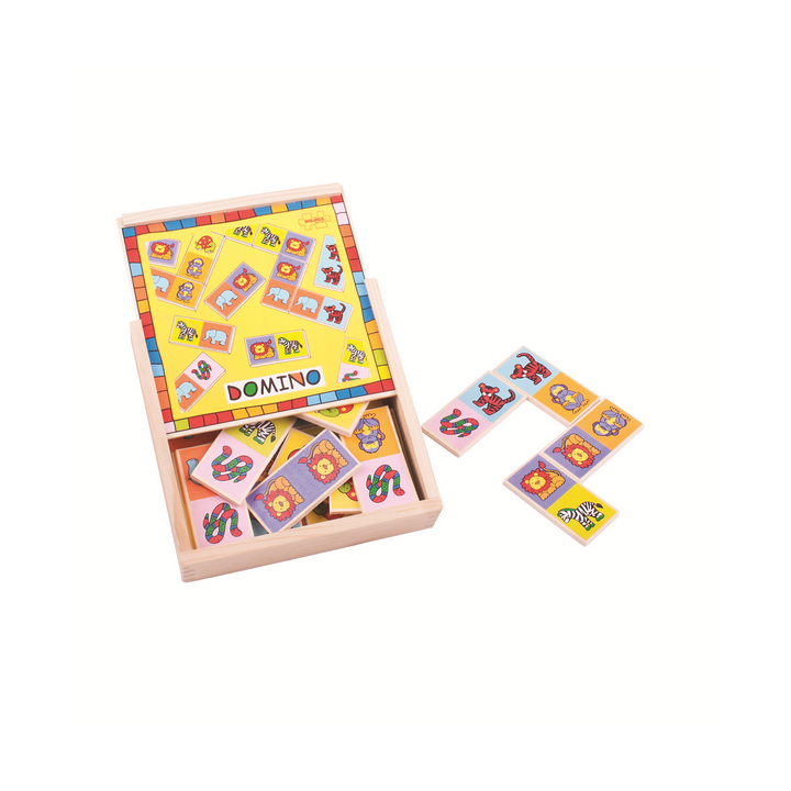 Bigjigs Toys Dřevěné domino se zvířátky