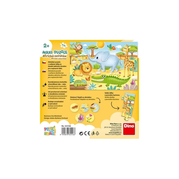 Dino První hraní: Africká zvířátka 15 maxi Puzzle