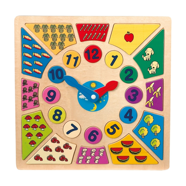 Small Foot Vkládací výukové puzzle nauč se hodiny