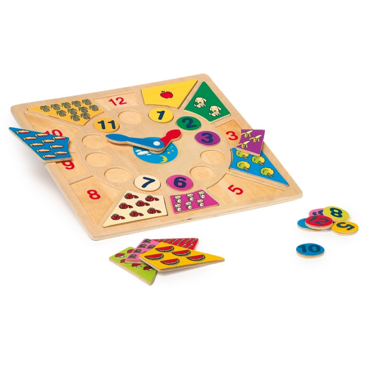 Small Foot Vkládací výukové puzzle nauč se hodiny