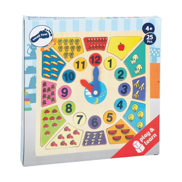 Small Foot Vkládací výukové puzzle nauč se hodiny