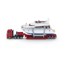 SIKU Super 1849 - Přeprava těžkého nákladu s jachtou, 1:87