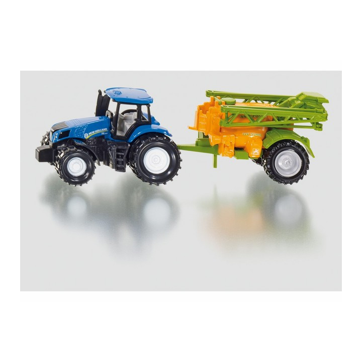 SIKU Super 1668 - Traktor s přívěsem na rozprašování hnojiva