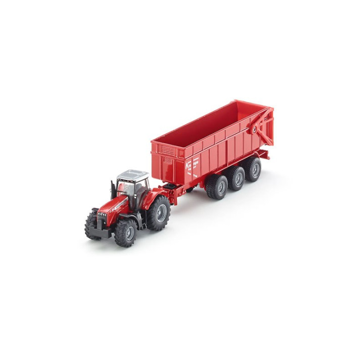 SIKU Farmer 1844 - Traktor Massey Ferguson s přívěsem, měřítko 1:87