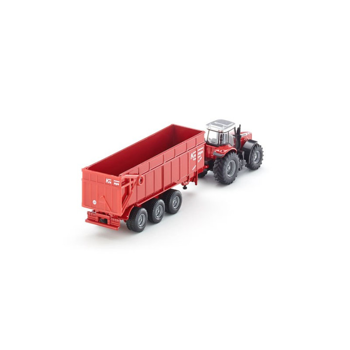 SIKU Farmer 1844 - Traktor Massey Ferguson s přívěsem, měřítko 1:87