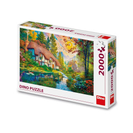 Puzzle Domek u řeky 2000 dílků