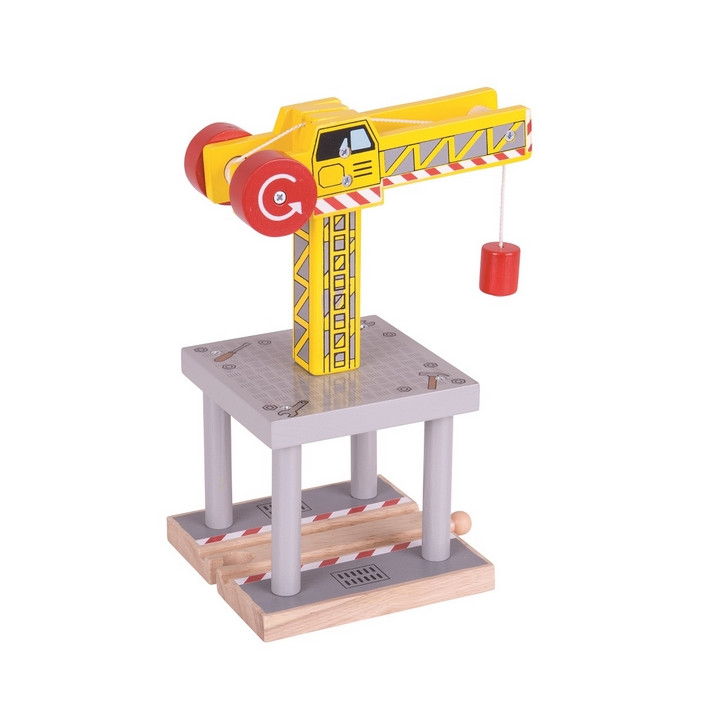 Bigjigs Rail Velký jeřáb žlutý