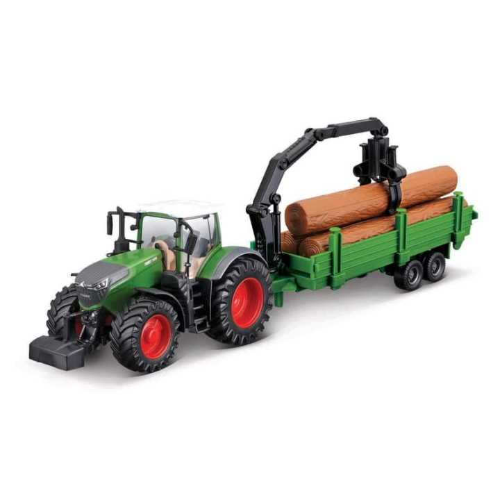 Bburago - FARMLAND, Set FENDT 1050 VARIO se třemi přívěsy, 10 cm