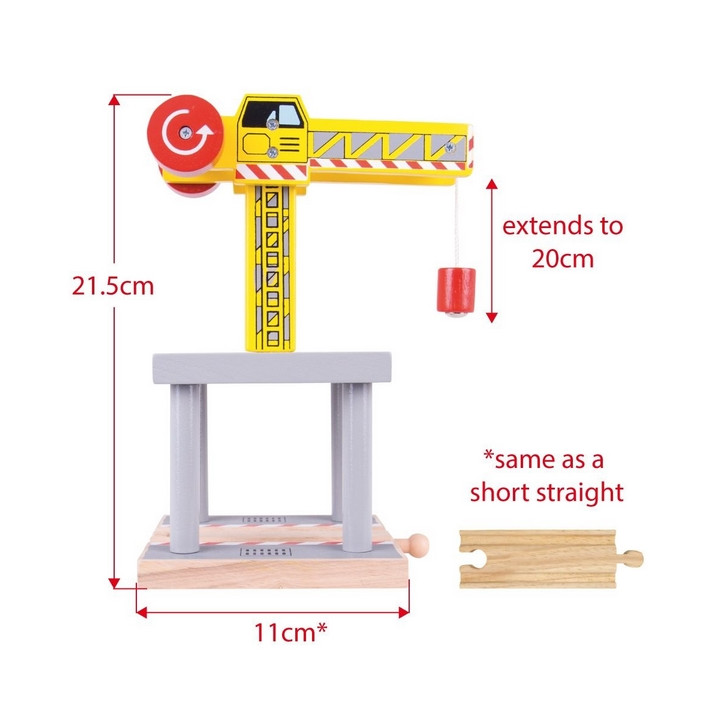 Bigjigs Rail Velký jeřáb žlutý