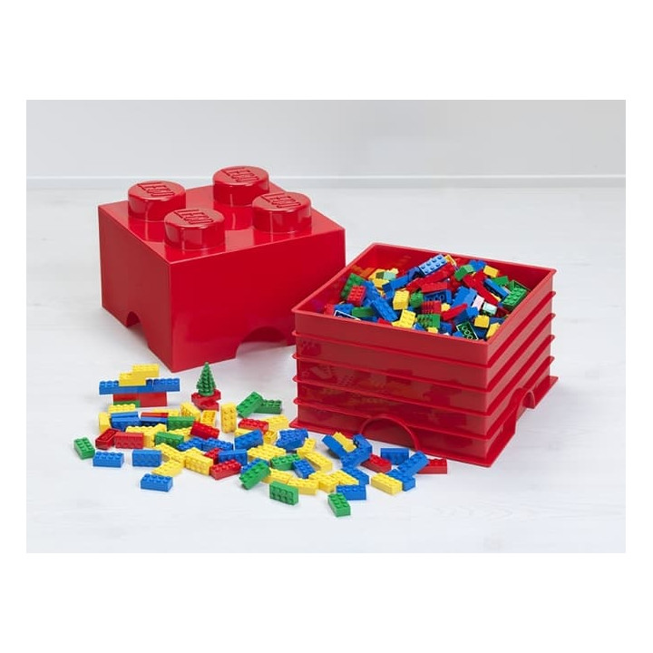 LEGO úložný box 4 - červená