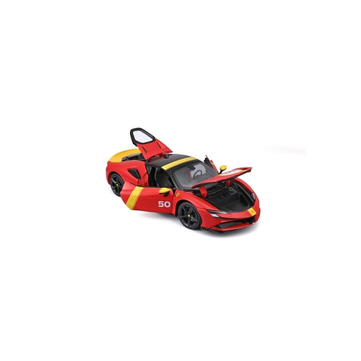 Bburago - RACE+PLAY, Ferrari SF90 STRADALE ASSETTO FIORANO, červená 1:18