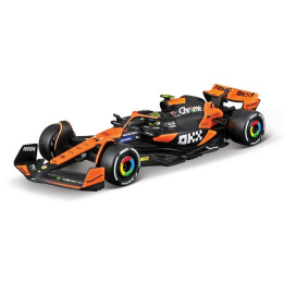 Bburago - RACE Formule F1 v dekorativním boxu, McLaren MCL38 (2024),  4 Lando Norris, 1:43