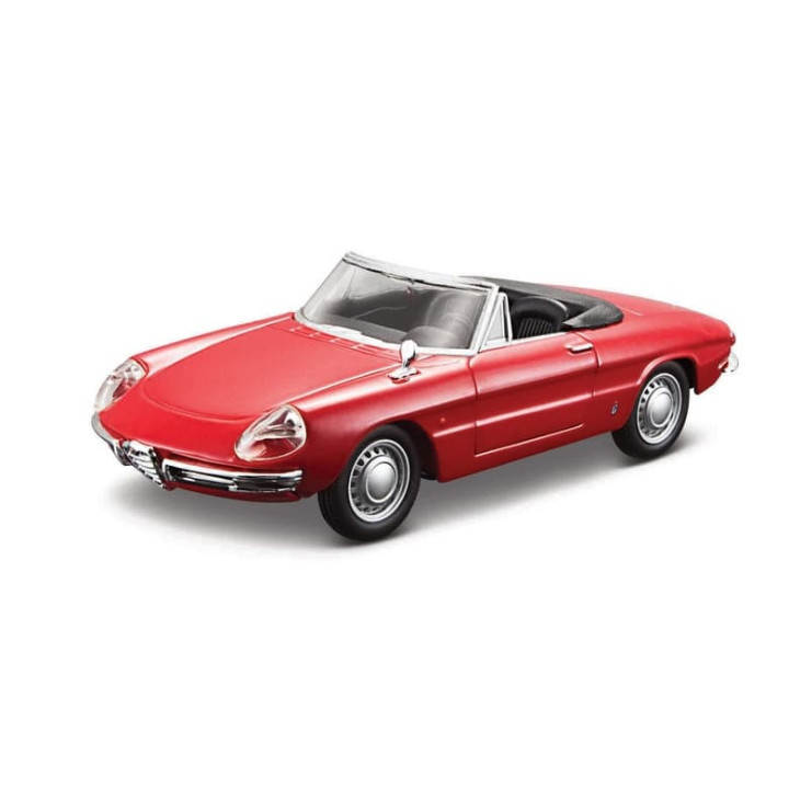 Bburago - Auta HOBBY, Alfa Romeo Spider (1966), červená, 1:32