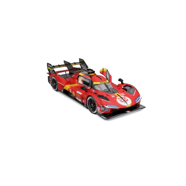 Bburago - RACING, Ferrari 499P - 24H Le Mans Champion 2024 v dekorativním boxu, 1:18
