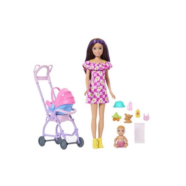 Barbie Chůva s kočárkem