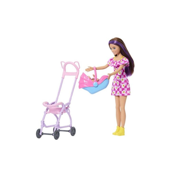 Barbie Chůva s kočárkem