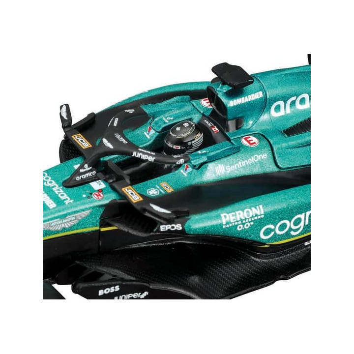 Bburago - RACE Formule F1 v dekorativním boxu, Aston Martin AMR23 (2023),  18 Lance Stroll, 1:43
