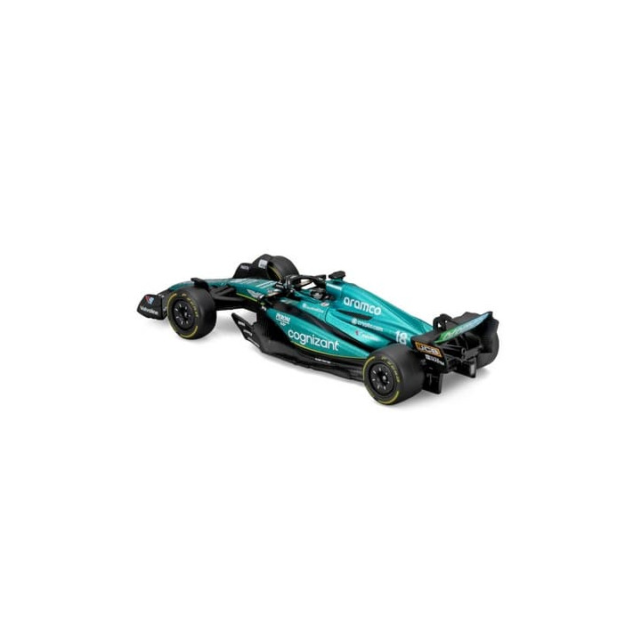 Bburago - RACE Formule F1 v dekorativním boxu, Aston Martin AMR23 (2023),  18 Lance Stroll, 1:43