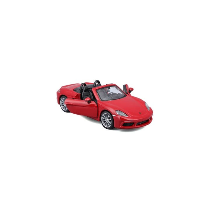 Bburago - Auta HOBBY, Porsche 718 Boxster, tmavě červená, 1:32