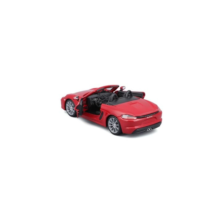Bburago - Auta HOBBY, Porsche 718 Boxster, tmavě červená, 1:32