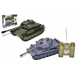 Tank RC 2ks 36cm tanková bitva na baterie 27MHZ a 40MHz