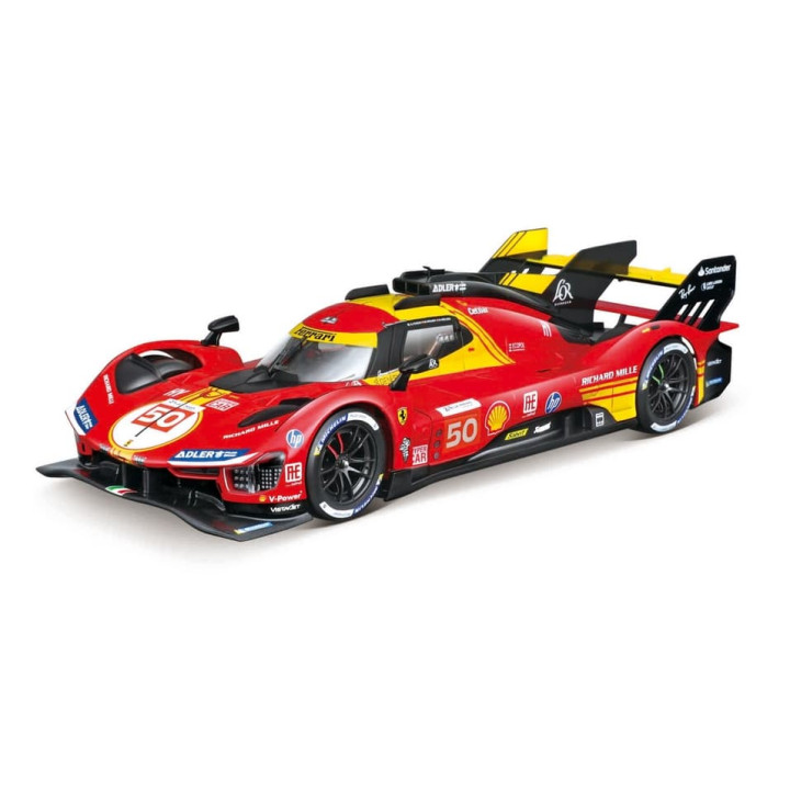 Bburago - RACING, Ferrari 499P - 24h Le Mans Champion 2024, červená, 1:24