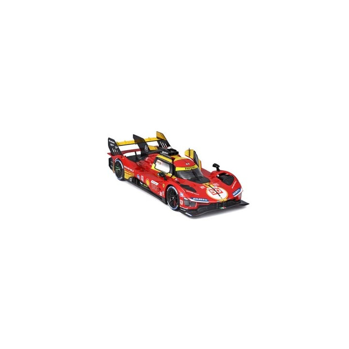 Bburago - RACING, Ferrari 499P - 24h Le Mans Champion 2024, červená, 1:24