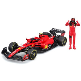 Bburago - FORMULA RACING, F1 Ferrari SF-23 (2023) s figurkou jezdce,  55 Carlos Sainz, 1:24