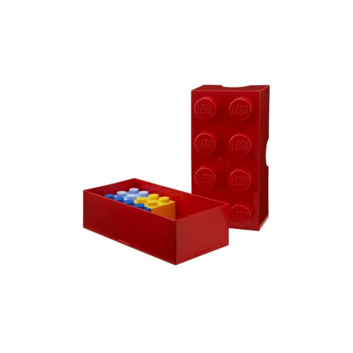 LEGO box na svačinu 100 x 200 x 75 mm - červená