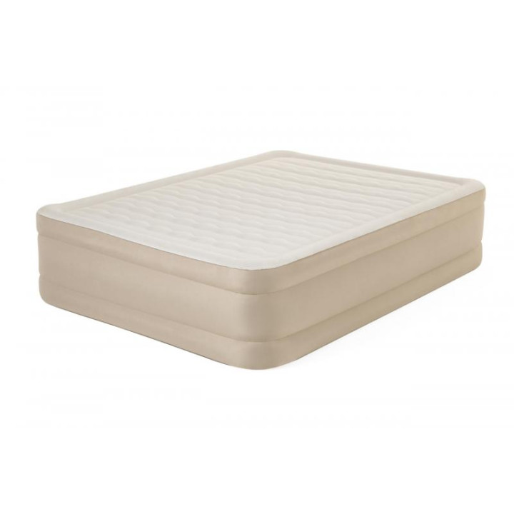 Semišová nafukovací matrace Bestway FORTECH s el. Pumpou 203x152x46 cm