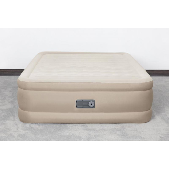 Semišová nafukovací matrace Bestway FORTECH s el. Pumpou 203x152x46 cm
