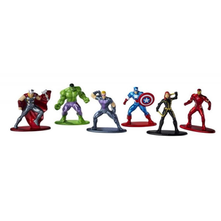 Kovové figurky Marvel Avengers sada 6 ks
