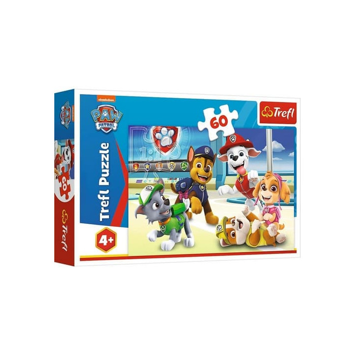Puzzle Ve světě štěňat Tlapková patrola/Paw patrol 33x22cm 60 dílků v krabici 21x14x4cm