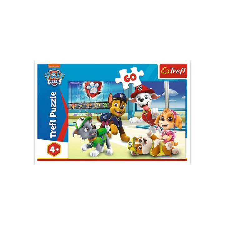 Puzzle Ve světě štěňat Tlapková patrola/Paw patrol 33x22cm 60 dílků v krabici 21x14x4cm