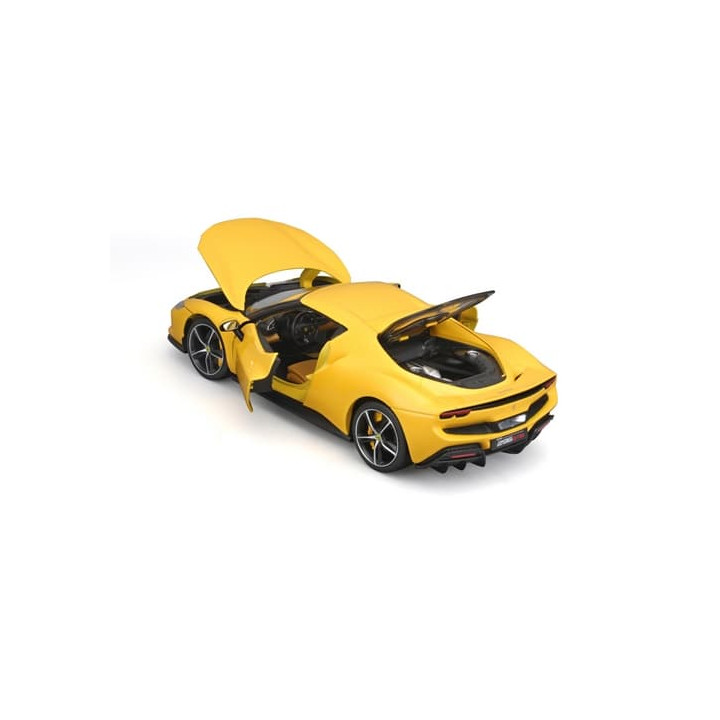 Bburago - RACE+PLAY, Ferrari 296 GTB, žlutá, 1:18