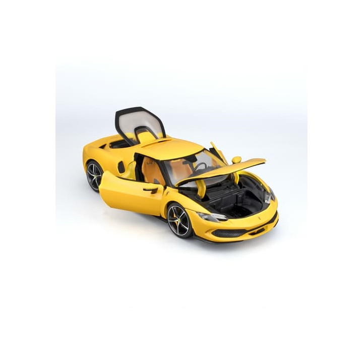 Bburago - RACE+PLAY, Ferrari 296 GTB, žlutá, 1:18