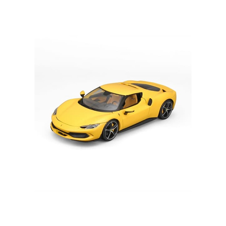 Bburago - RACE+PLAY, Ferrari 296 GTB, žlutá, 1:18