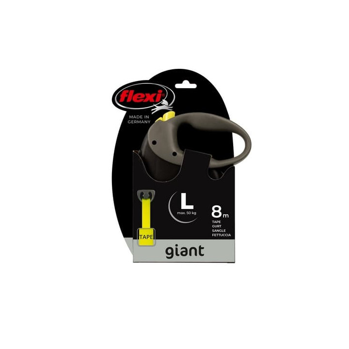 Flexi Vodítko Giant L pásek 8m černo-žluté