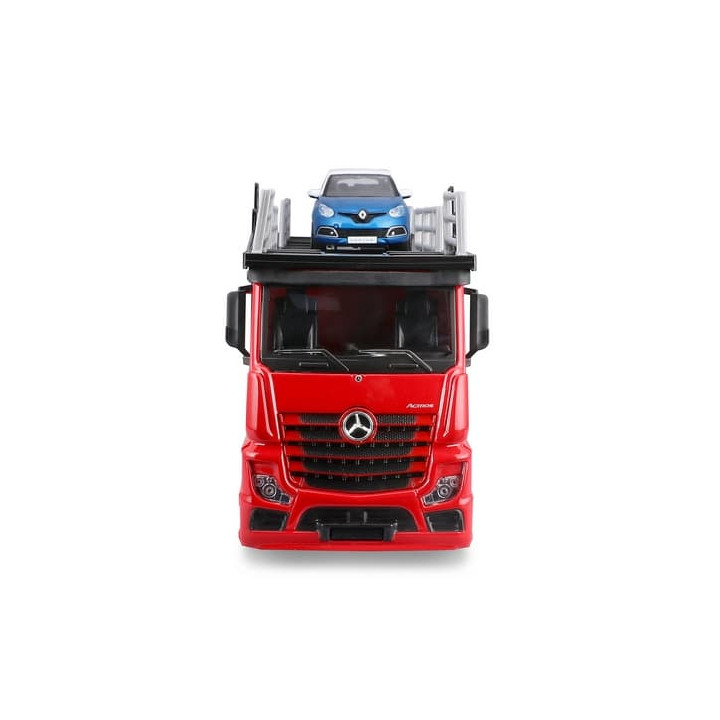 Bburago - STREET FIRE, Kamion s návěsem Multicar Carrier M-B Actros + Reanult Captur, 1:43