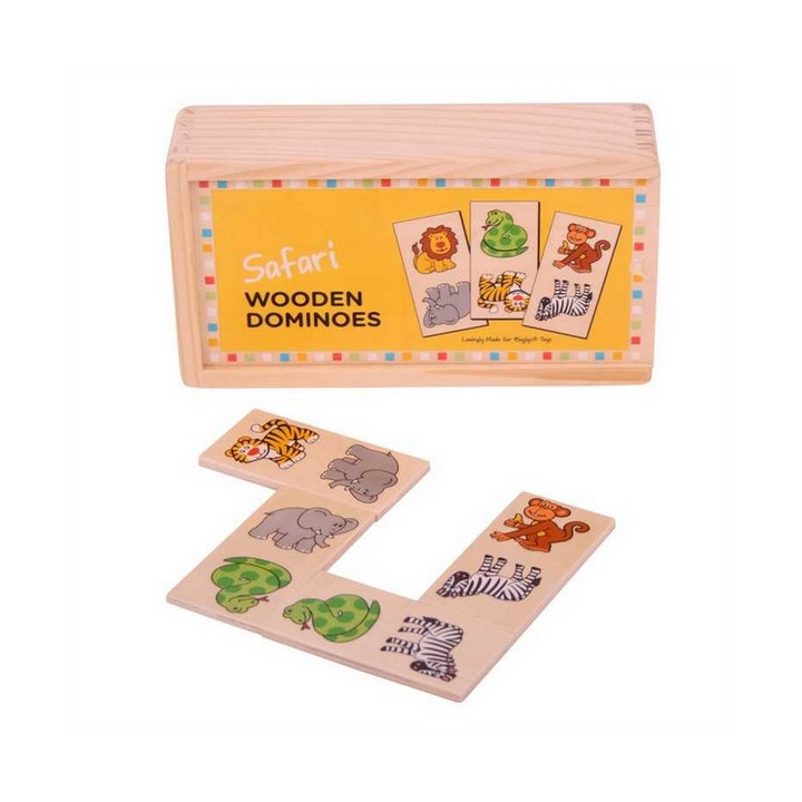 Bigjigs Toys Dřevěné domino safari